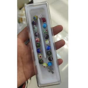 Floral Pattern Cross Bracelet with Elastic Cord, Bracelets product image 5