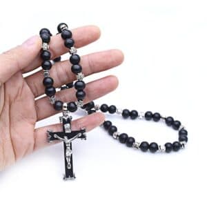 Black and White Cross Bead Bracelet, Bracelets product image 3