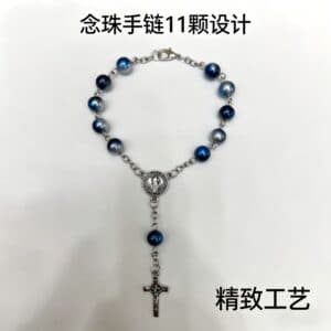Blue Iridescent Car Rosary Hanger, Car Rosary Hangers product image 5