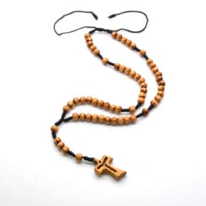 Hand-Braided Cross Car Rosary Hanger – Prayerful Driving Accent, Car Rosary Hangers product image 2