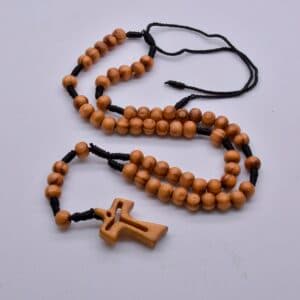 Hand-Braided Cross Car Rosary Hanger – Prayerful Driving Accent, Car Rosary Hangers product image 3
