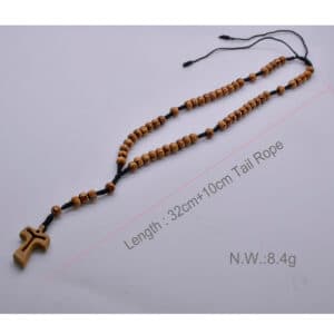 Hand-Braided Cross Car Rosary Hanger – Prayerful Driving Accent, Car Rosary Hangers product image 4