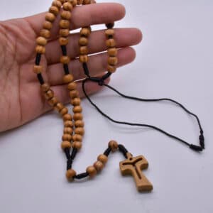 Hand-Braided Cross Car Rosary Hanger – Prayerful Driving Accent, Car Rosary Hangers product image 5
