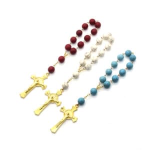 Cross Car Rosary Hanger with Bracelet-Inspired Style, Car Rosary Hangers product image 3