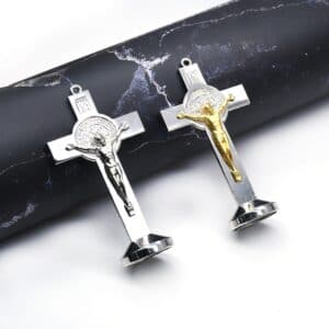 Decorative Cross Car Pendant displayed as a cross-shaped car accent