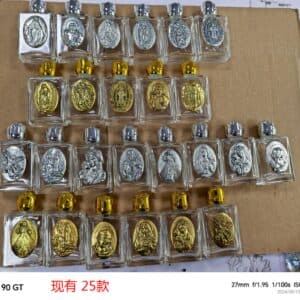 Rose Square Holy Water Bottle for Prayer Displays, Holy Water Bottles product image 4