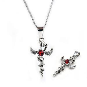 Angel Heart Cross Necklace, Necklaces & Pendants product image 5