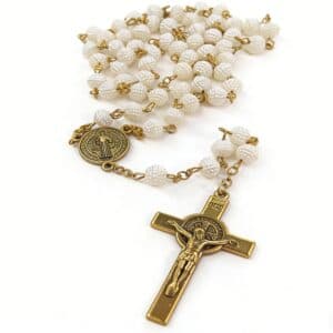 Boxed Crucifix Rosary Gift Set in Silver or Gold Tone, Religious Gift Sets product image 5