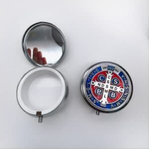 Saint Benedict Rosary Gift Set in a colorful presentation box