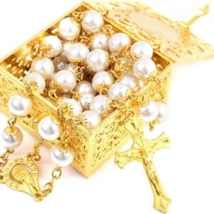 Floral Rosary Necklace Gift Set for Prayerful Giving, Religious Gift Sets product image 2