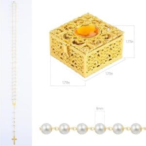 Floral Rosary Necklace Gift Set for Prayerful Giving, Religious Gift Sets product image 3