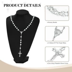 Floral Rosary Necklace Gift Set for Prayerful Giving, Religious Gift Sets product image 5