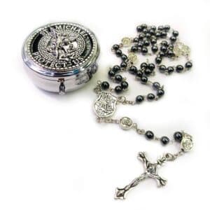 Angel Boxed Rosary Necklace in a gift presentation box