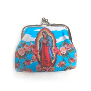 Guadalupe Rosary Pouch with clip closure