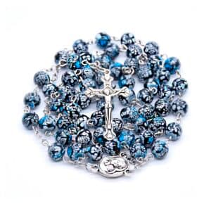 Brown Beaded Cross Rosary Necklace for Devotional Styling, Rosaries product image 2