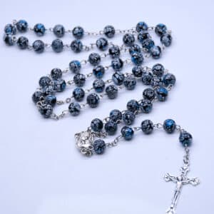 Brown Beaded Cross Rosary Necklace for Devotional Styling, Rosaries product image 3
