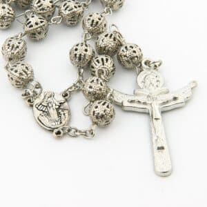 Openwork Cross Rosary Necklace with Decorative Detail, Rosaries product image 3