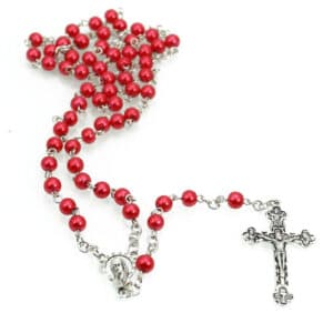 Three-Color Beaded Cross Rosary for Prayerful Reflection, Rosaries product image 2