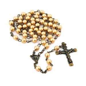 Vintage Beaded Cross Rosary Necklace for Daily Devotion, Rosaries product image 2