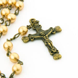 Vintage Beaded Cross Rosary Necklace for Daily Devotion, Rosaries product image 3