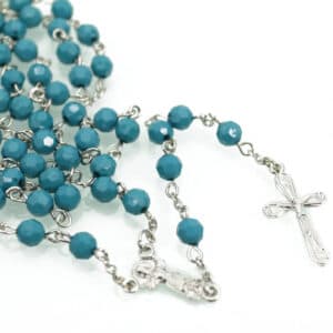 faceted bead cross rosary for devotional prayer, Rosaries product image 3