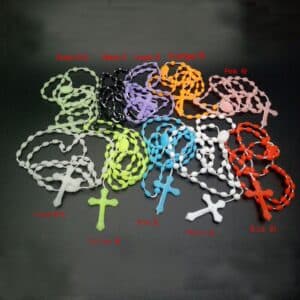 Glow Cross Rosary Necklace with Linked Beads, Rosaries product image 2
