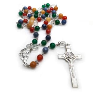 Colorful Saint Benedict Cross Rosary for Devotional Prayer, Rosaries product image 3