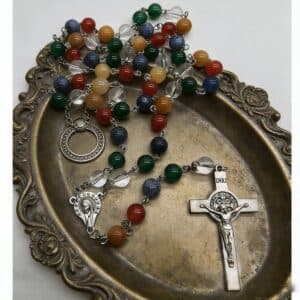 Colorful Saint Benedict Cross Rosary for Devotional Prayer, Rosaries product image 5