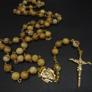Illustrated Cross Rosary Necklace for Devotion, Rosaries商品图片 3