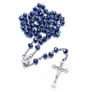 Violet Cross Rosary Necklace for Reflection, Rosaries product image 2