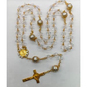 Blue Benedict Crucifix Rosary with Ornate Accents, Rosaries product image 4
