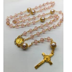 Blue Benedict Crucifix Rosary with Ornate Accents, Rosaries product image 5