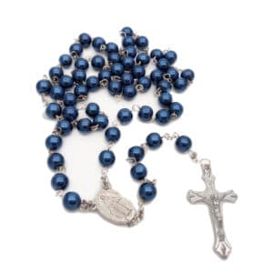 Royal Blue Cross Rosary for Prayer and Reflection, Rosaries product image 2