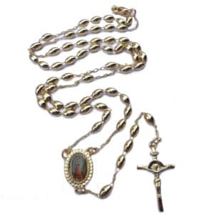Polished Olive Bead Cross Rosary, Rosaries product image 3