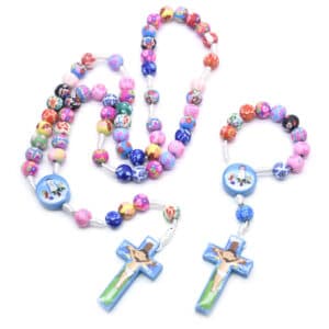 Colorful Rose Rosary Necklace with Cross, Rosaries product image 3