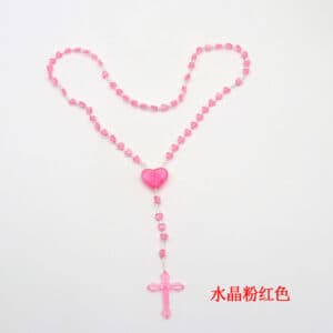 Glow Heart Rosary Necklace with Cross Detail, Rosaries product image 2