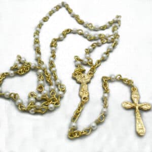 Mini Cross Rosary Necklace with Petite Beads, Rosaries product image 2