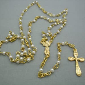 Mini Cross Rosary Necklace with Petite Beads, Rosaries product image 3