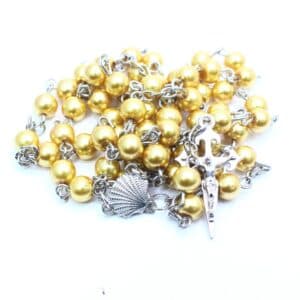 Pearl-Style Cross Rosary Necklace for Devotion, Rosaries product image 3