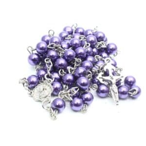 Pearl-Style Cross Rosary Necklace for Devotion, Rosaries product image 4