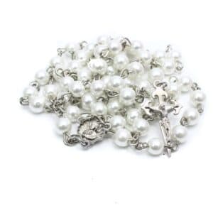 Pearl-Style Cross Rosary Necklace for Devotion, Rosaries product image 5