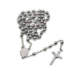 Gold and Silver Tone Rosary Necklace with Cross, Rosaries product image 5