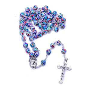 Colorful Cross Rosary Necklace for Church Devotion, Rosaries product image 3