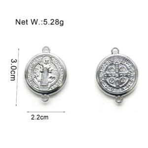 St Benedict Double-Hole Rosary Connector, Rosary Accessories商品图片 2