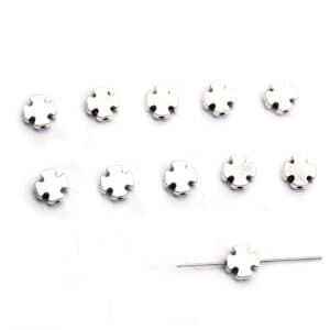 Straight-Hole Cross Rosary Components for Bracelet Making, Rosary Accessories商品图片 2