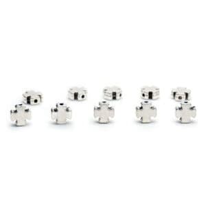 Straight-Hole Cross Rosary Components for Bracelet Making, Rosary Accessories商品图片 3