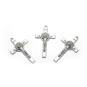 Antique Silver Cross Rosary Pendants for DIY Necklaces, Rosary Accessories product image 3