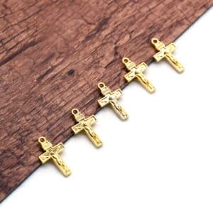 Cross Pendant Rosary Bracelet Accessory for DIY Designs, Rosary Accessories商品图片 2