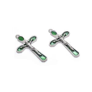 Cross Rosary Pendant Charm for DIY Necklace Projects, Rosary Accessories product image 2