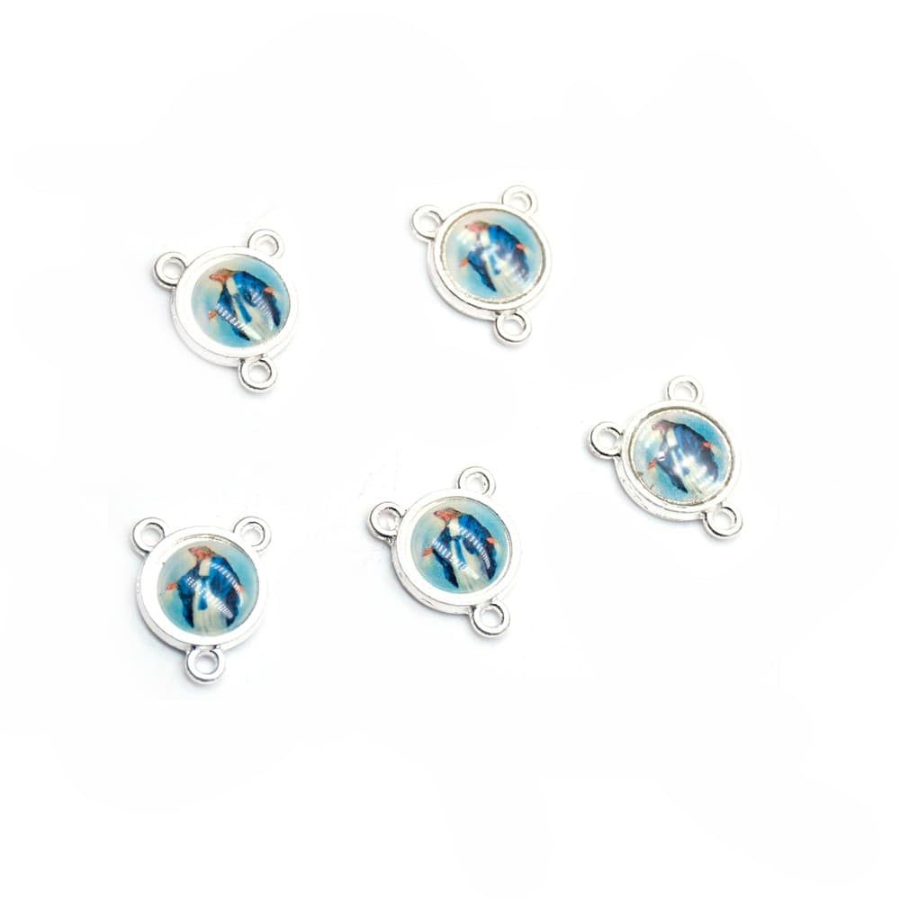 Triangular Rosary Centerpiece with a randomly selected holy-image design and three connection holes